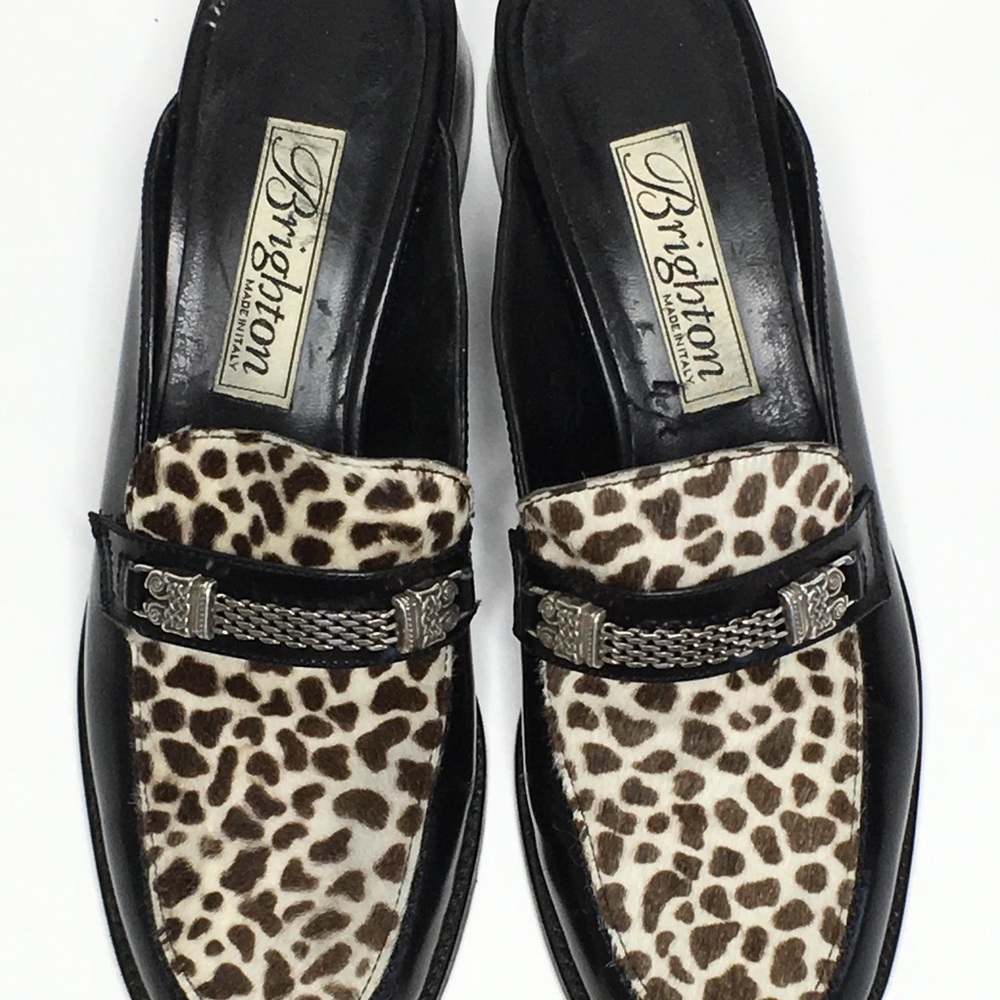 Brighton leopard slip ons